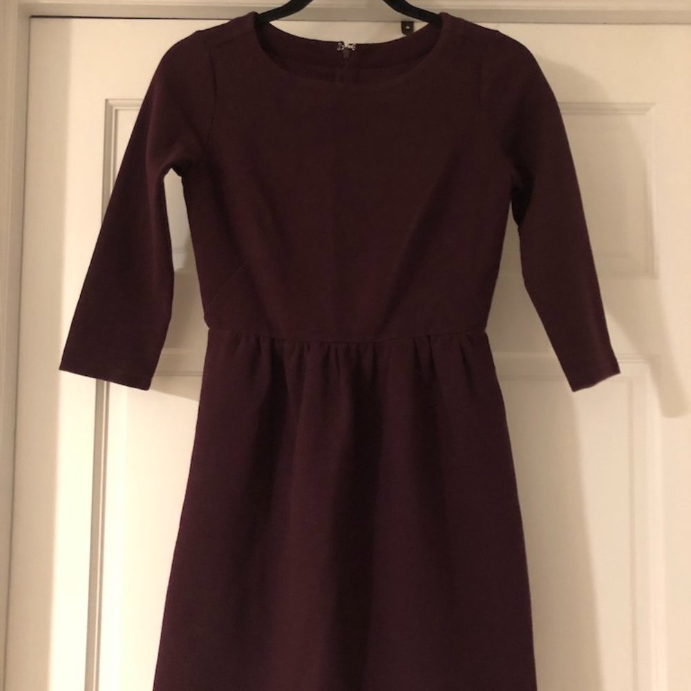 LOFT Cranberry 3/4 Sleeve Dress